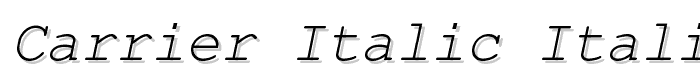 Carrier Italic Italic font